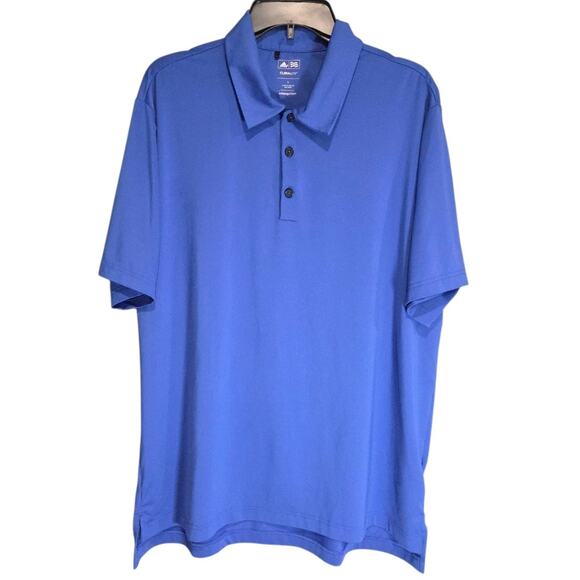 Adidas Polo Shirt Men’s Size L Blue Climalite Performance Golf Athletic - Picture 1 of 4